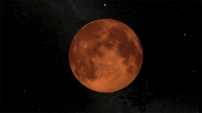 moon eclipse red blood moon animated gif