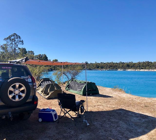 Camping at Stockton Lake, Collie