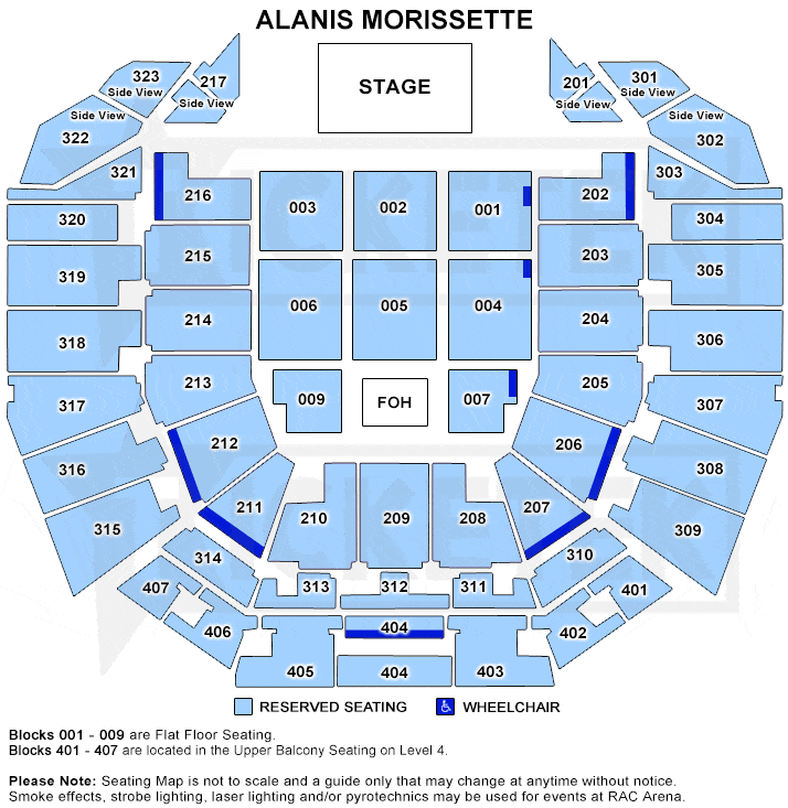 Rac Arena Seat Map