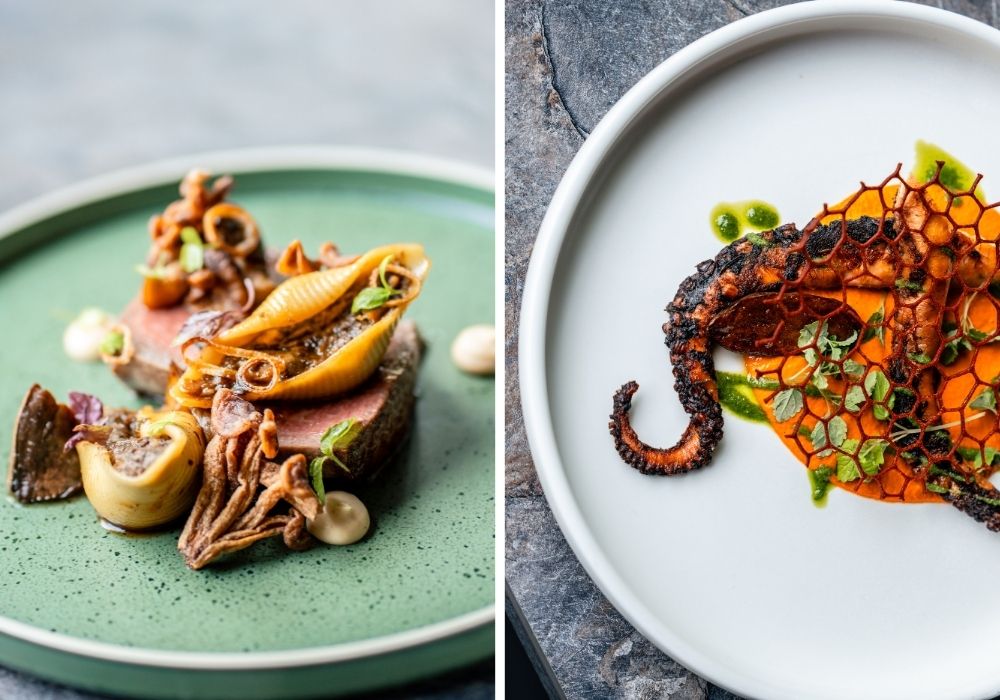 Intuition Wine & Kitchen eye fillet steak and octopus