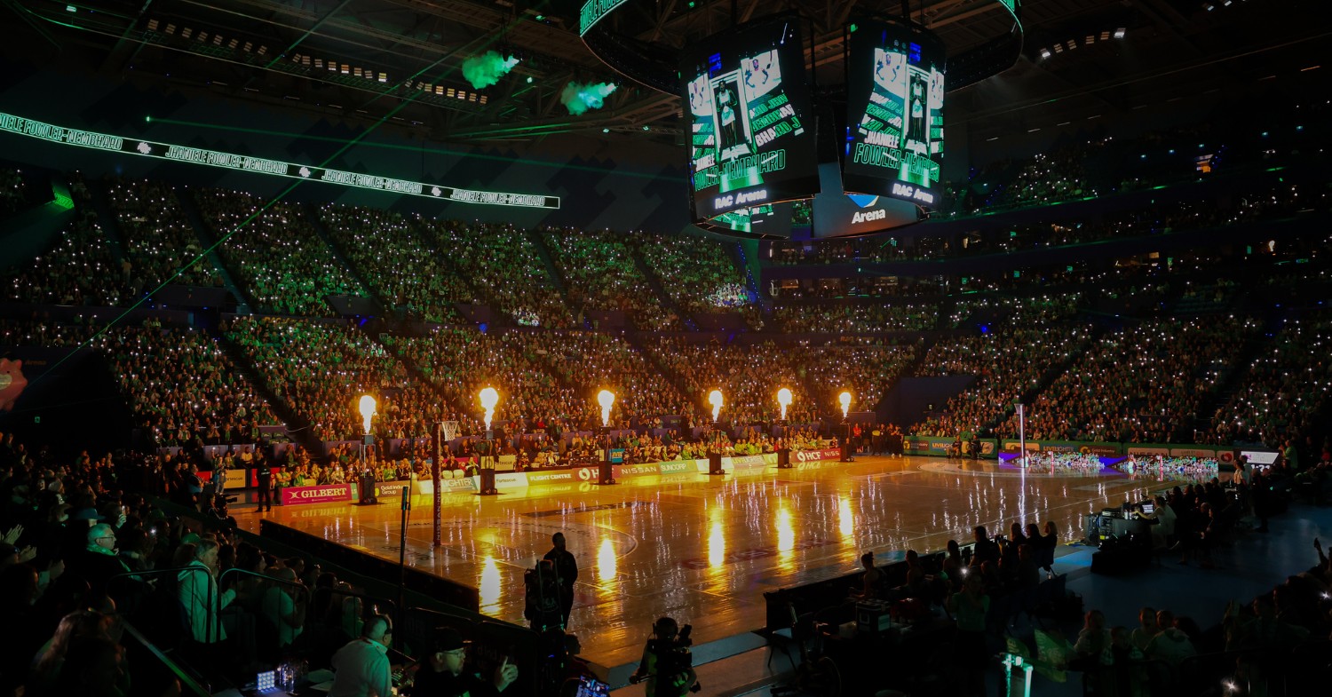 RAC Arena packed with West Coast Fever fans for Friday Night Netty against the Adelaide Thunderbirds